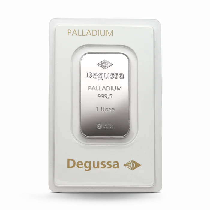 1 oz Degussa Palladiumbarren (geprägt) Vintage