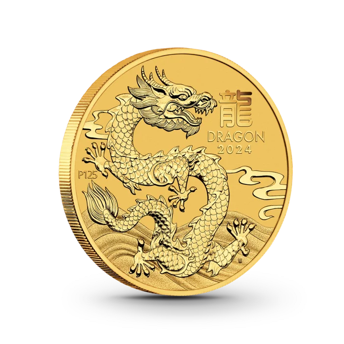 1 oz Lunar III: Drache Goldmünze - 100 Dollars Australien 2024