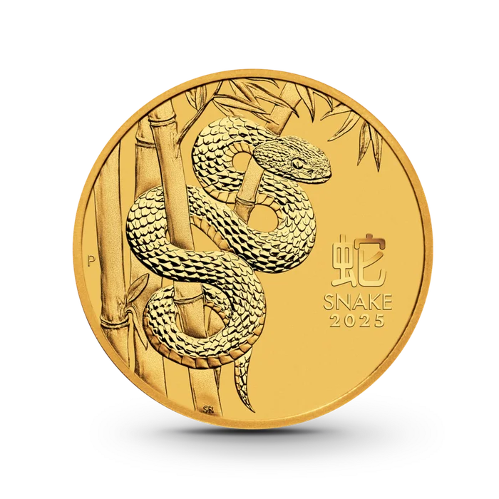 1 oz Lunar III: Schlange Goldmünze - 100 Dollars Australien 2025