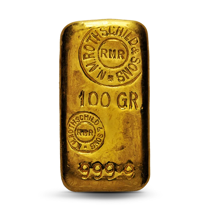 100 g Rothschild Goldbarren