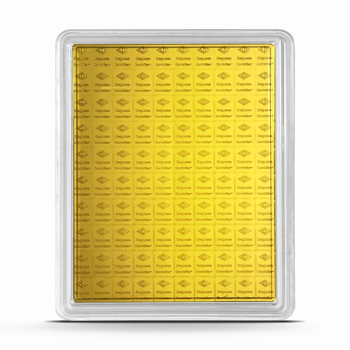 100 x 1 g Degussa Goldbarren - CombiBar® (geprägt) Vintage