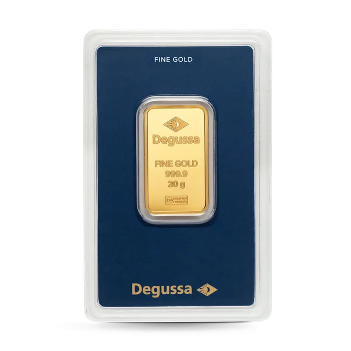20 g Degussa Goldbarren (geprägt)