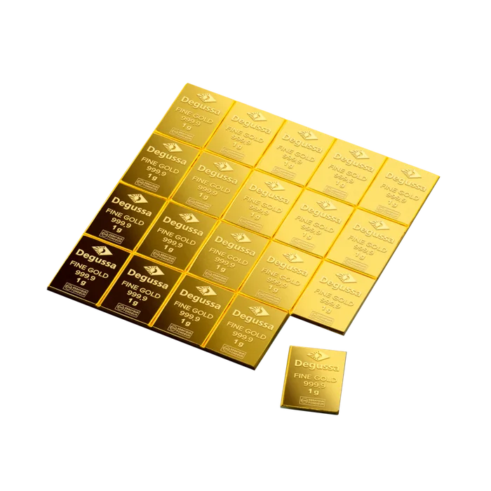 20 x 1 g Degussa Goldbarren - CombiBar® (geprägt)