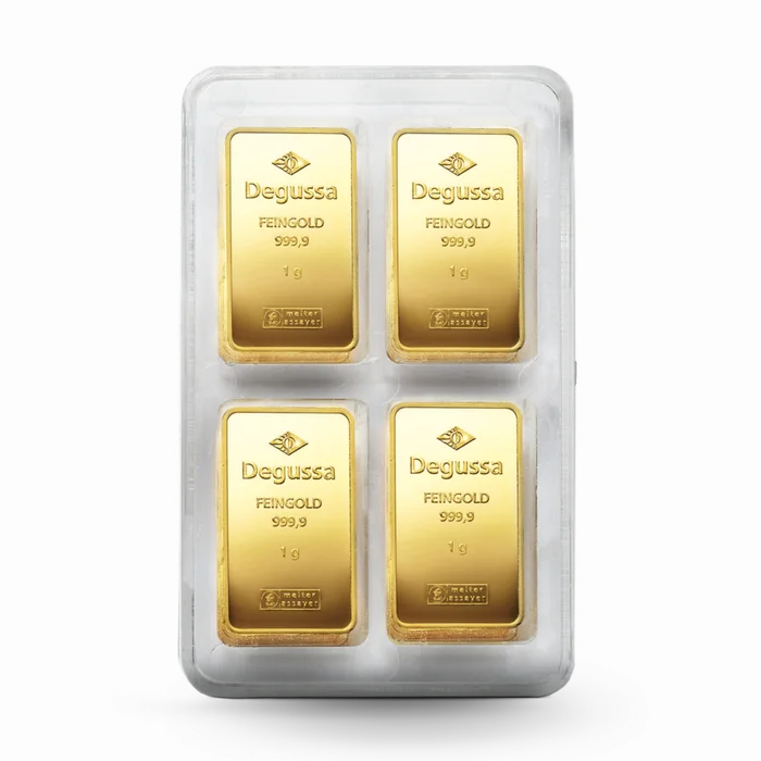 20 x 1 g Degussa Goldbarren - Combicube® (geprägt)