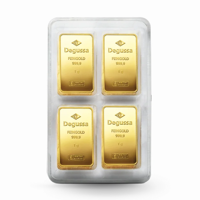2000 x 1 g Degussa Goldbarren - Combicube® Masterbox (geprägt)