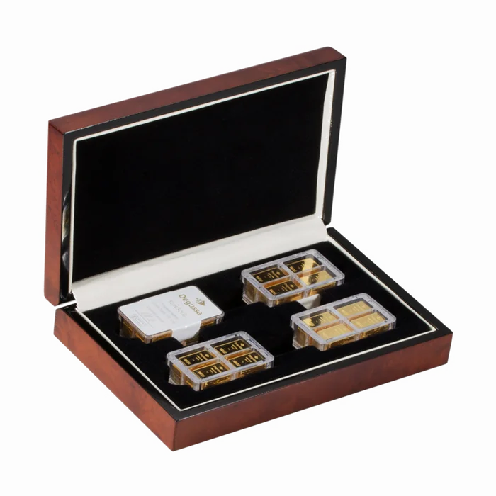 400 x 1 g Degussa Goldbarren - Combicube® Box (geprägt)